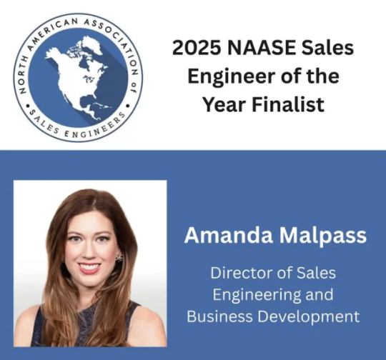 Amanda Malpass selected as a Top 10 Finalist for the 2025 NAASE Sales Engineer of the Year